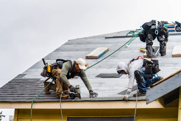 Professional Roofing technician working in Billerica, MA